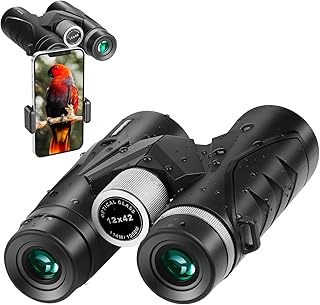 12x42 Binoculars for Adults High Powered, Compact Binoculars with BAK4 HD Prism & FMC Lens, Waterproof Binoculars with Nit...