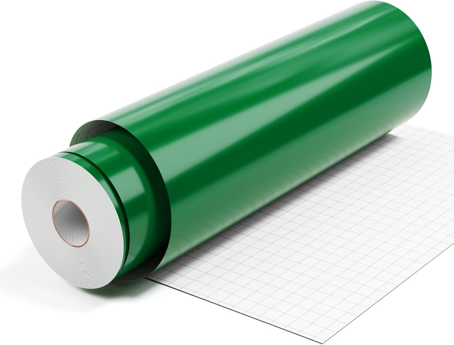 Green Permanent Vinyl Roll, Hisiu 12" x40FT Green Adhesive Vinyl for Cricut, Silhouette,Glossy Green Vinyl for Christmas Decorations,Glass Decals, Wall Stickers, Craft, Mugs,Outdoor & Indoor Decor 12''x40FT Green