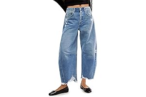 Women's Baggy Wide Leg Barrel Jeans