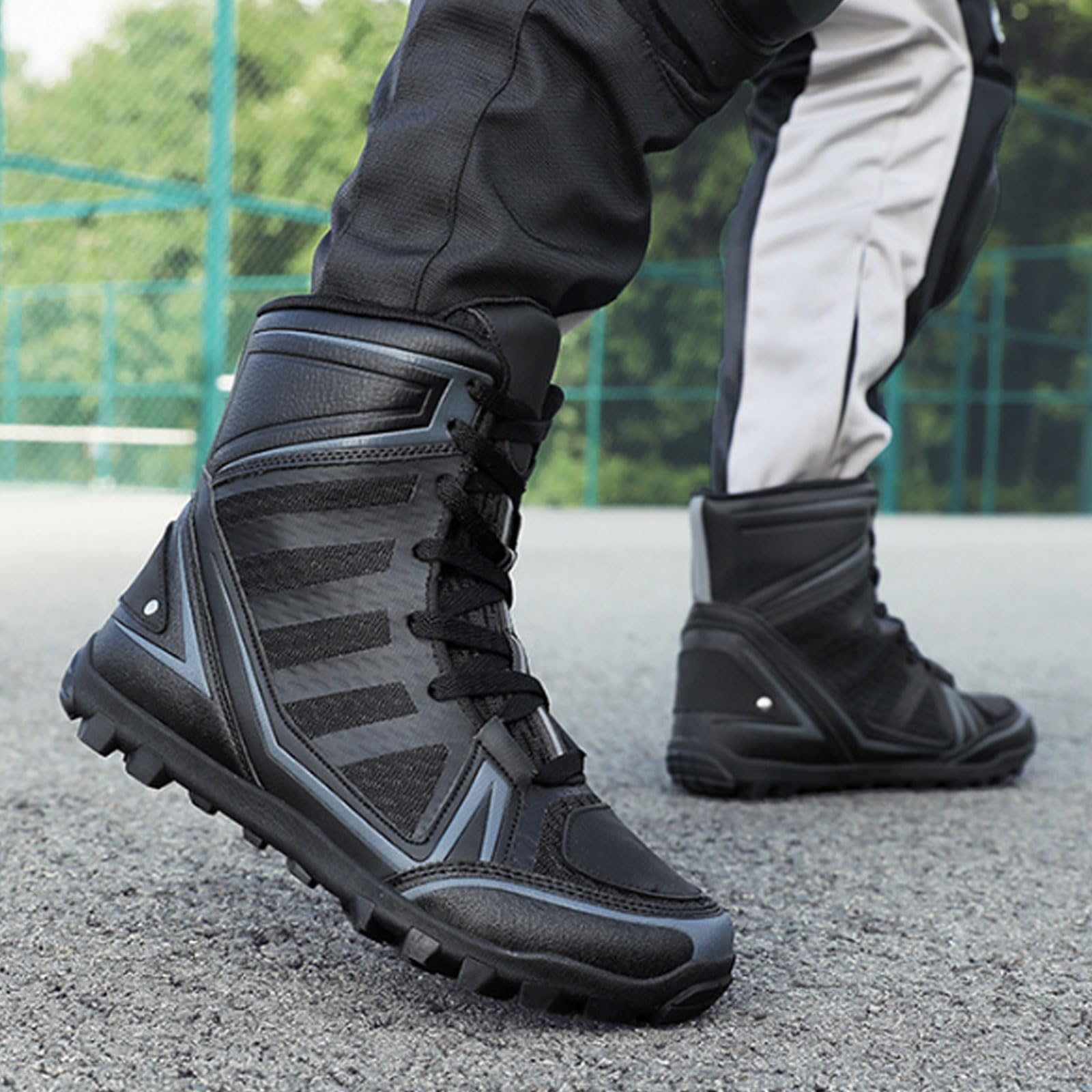 Zapatillas de Motocross,Zapatillas de Motocicleta Casuales,Moto Zapatos de Moto para Hombre,Zapatillas de Moto,Respirable,Antideslizante,Protección Tobillo y talón,Tours en Motocicleta.