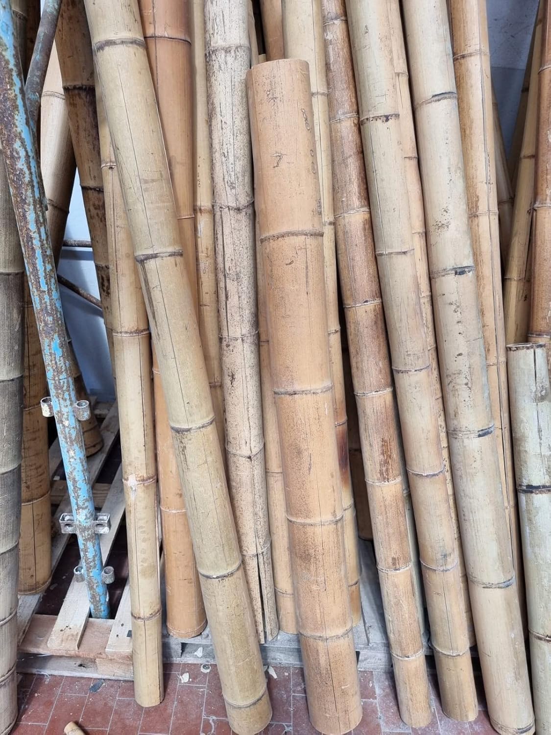 Canna di Bambù Gigante MOSO (CM 200 Ø 7/11) – TERZA SCELTA - CON FESSURE - Canne di Bamboo Naturale Decorativo per Arredo Casa, Giardino, Recinzione, Fai-da-Te e Design Outdoor Indoor