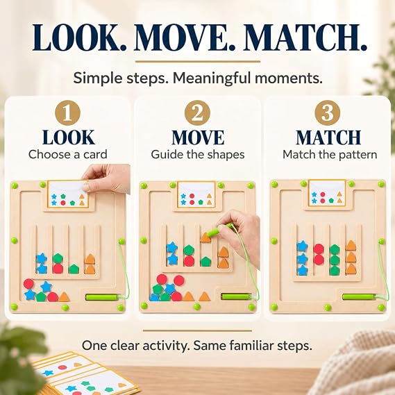 Sorting Board Matching Activity Memory Game for Seniors, Dementia & Alzheimer's Care, 1 Player, Age 65+