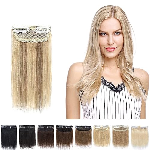 SEGO 2 extensiones de cabello humano Remy con clip, 2 clips, sin costuras, horquilla invisible para mujeres con cabello adelgazante que añade