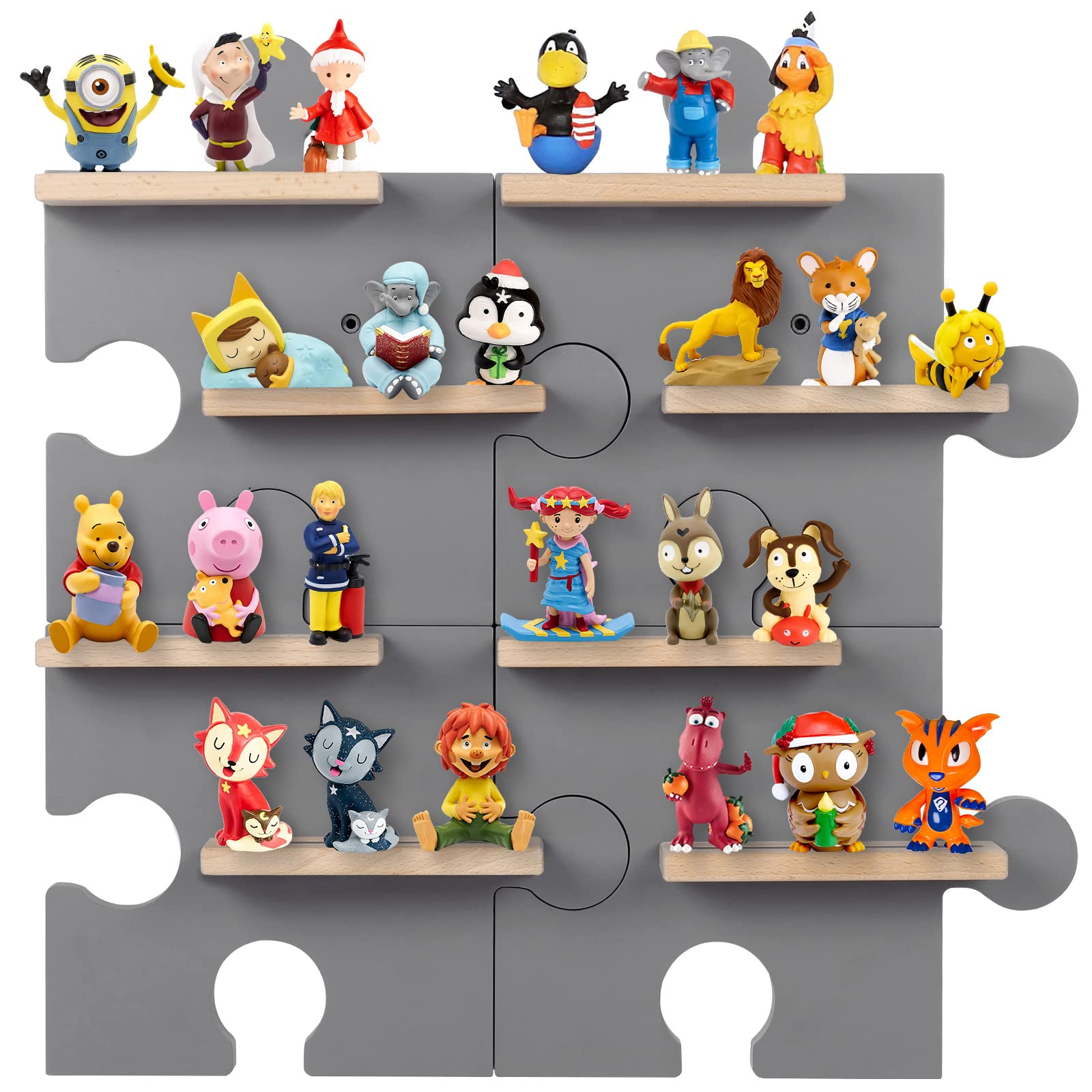 Étagère pour enfants, compatible avec Tonies, pour plus de 20 figurines, design puzzle, pour jouer et collectionner, pour chambre d'enfant et de bébé