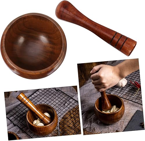 Miniatura 7 de DOITOOL 1 juego de triturador de ajo de madera de Galik