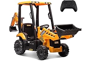 JCB 12V Electric Backhoe Ride-On Toy for Kids