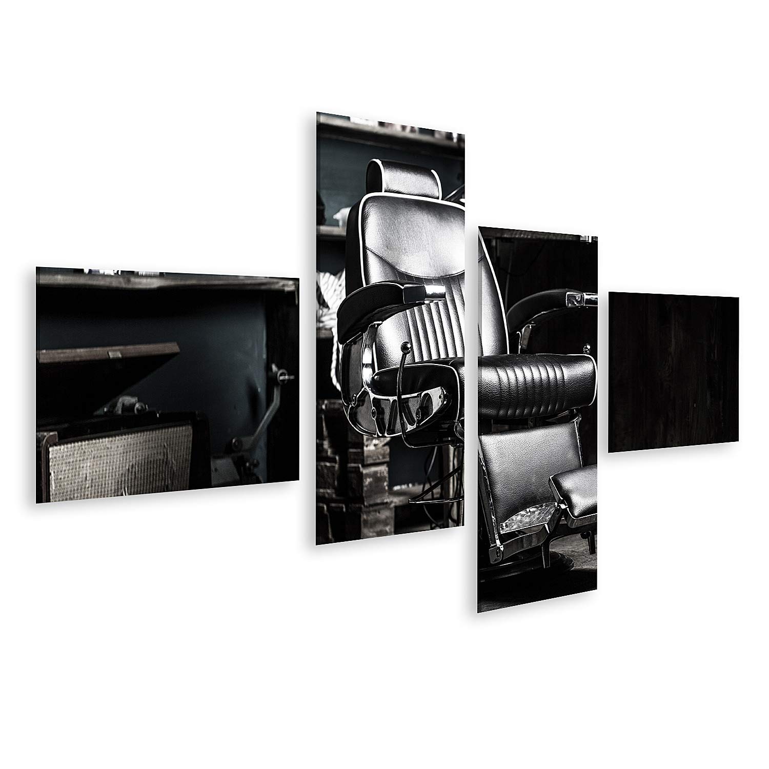 islandburner Prime Bild auf Leinwand Barber Shop Stuhl Stylish Vintage Barber Chair Barbershop Sessel Moder Bilder Wandbilder Poster