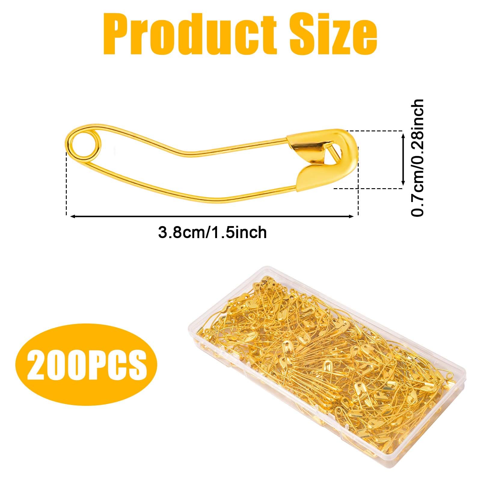 120 Spille Da Balia Curve In Metallo, 38mm, Nichelate, Per Cucito, Quilt E Fai Da Te - Sourcing Map