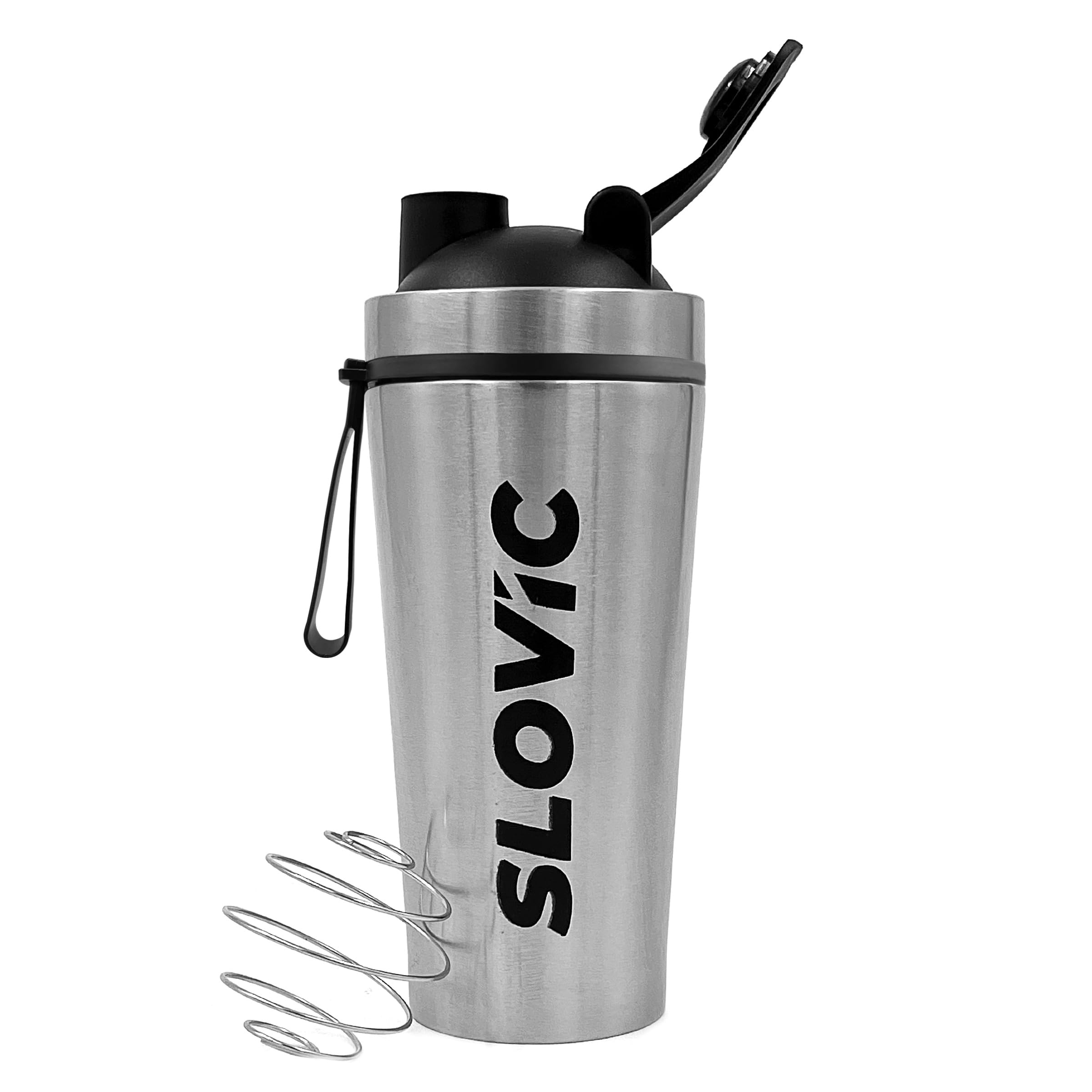 SLOVIC Steel Shaker for Protein Shake, Gym Bottles for Men, Odor free Protein Shaker Bottles for Protein Shake, Leakproof Stainless Steel Shaker Bottles for Gym (B0C58R5HL2) Amazon Price History, Amazon Price Tracker