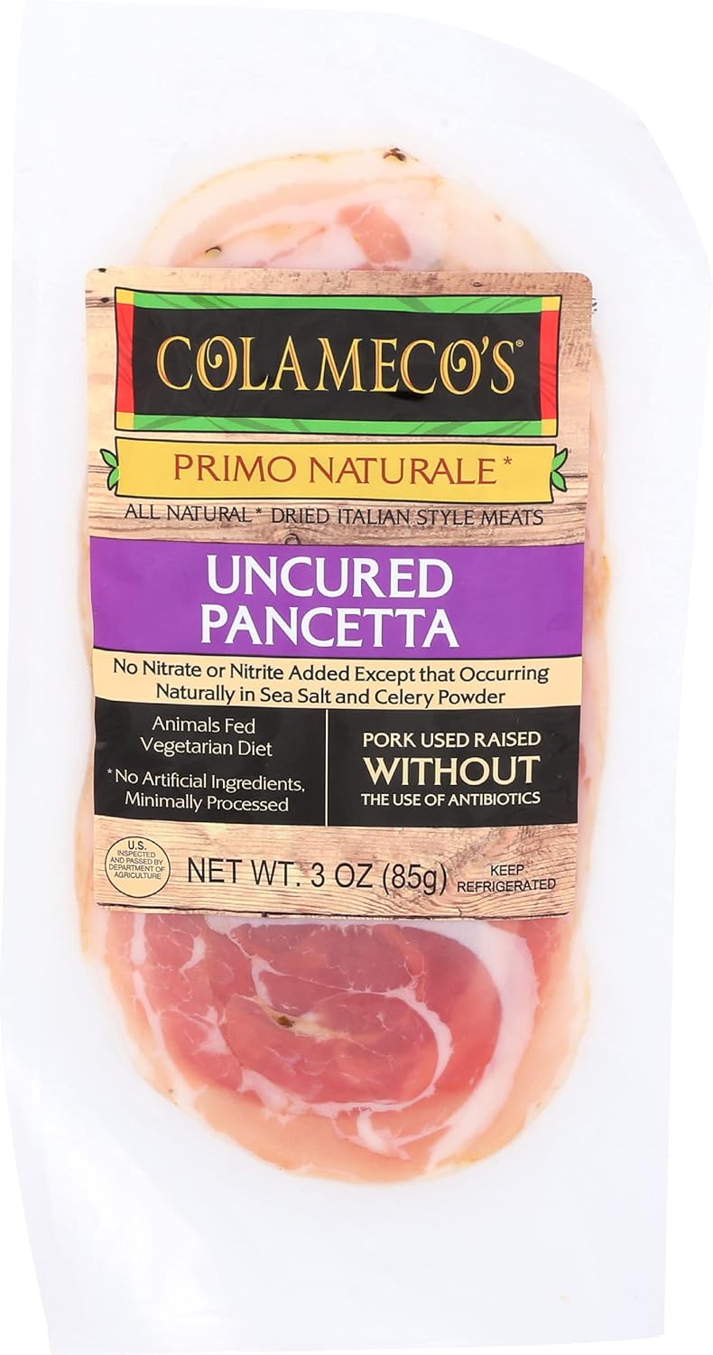 COLAMECO Uncured Pancetta, 3 OZ Grocery & Gourmet Food