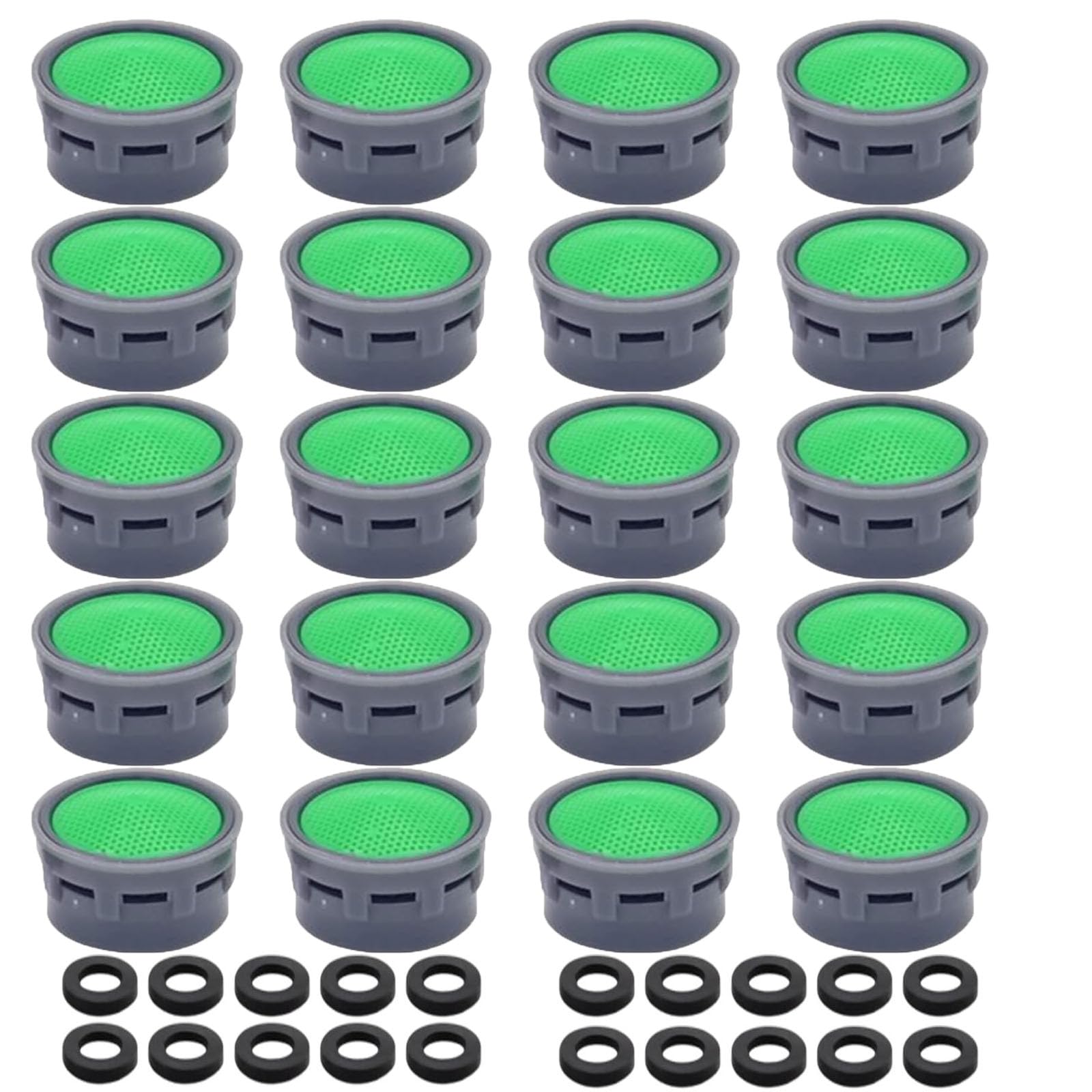 LMOGWL 20 Pieces Faucet Filter with 20 Seals, Faucet Aerator, tap Water Filter Plug, Bathroom Accessories