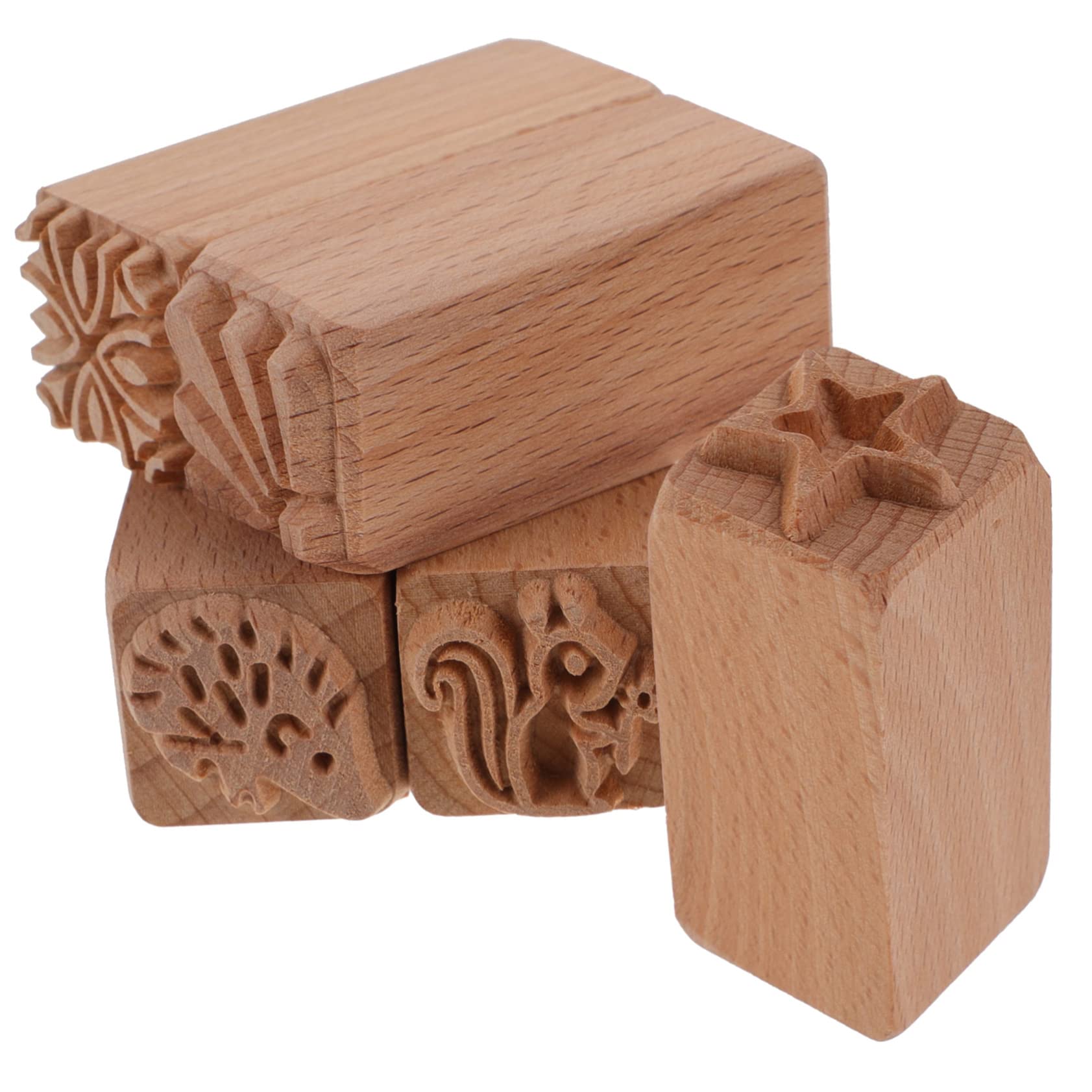 Lurrose 3 Juegos Sello De Textura De Madera Sellos De Arcilla Mousse Cacerola Horneando Pastel Estaño Estampadores Para Hornear Sello De Postre Moldes Para Hacer Postres 5 Piezas * 3