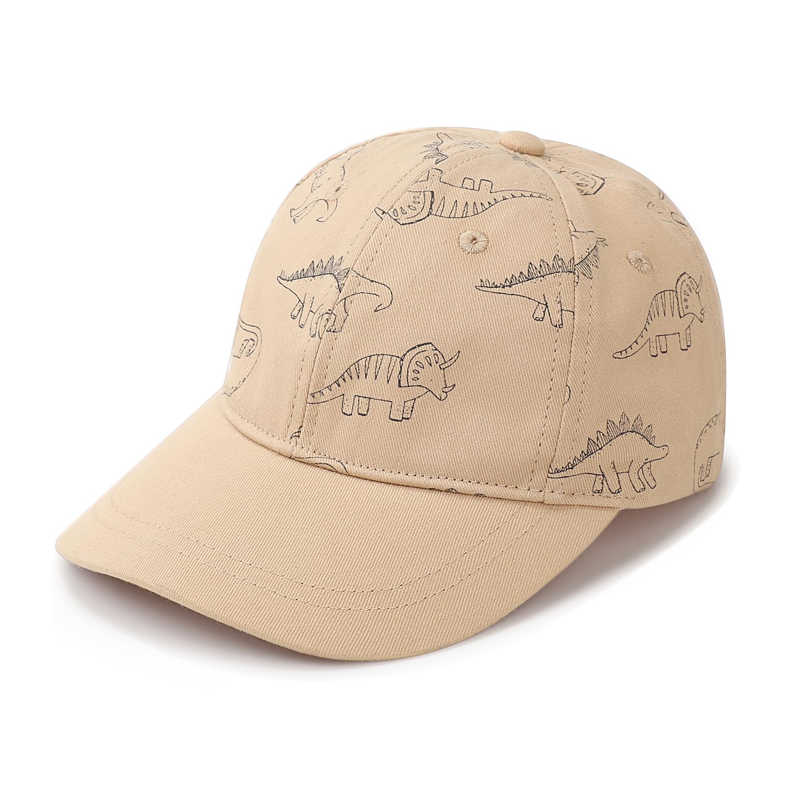 DRESHOW Toddler Baseball Cap Baby Sun Hat Cute Dinosaur Patterned Caps Unisex Baby Trucker Hats Infant Toddler Kid Hats for Boys Girls