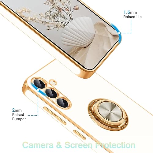 Miniatura 9 de Fingic Funda para Samsung Galaxy S22 funda para teléfono Samsung S22 con soporte de anillo soporte de anillo giratorio de 360 soporte magnético para