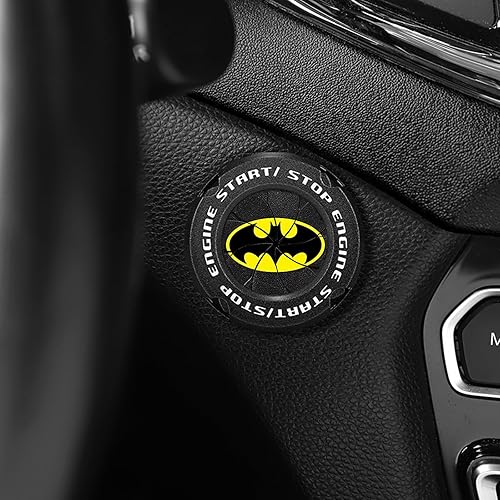 Cubierta de botón de arranque - Cubierta universal para botón de arranque de Batman, accesorios de motor de automóvil, decoración de automóvil para