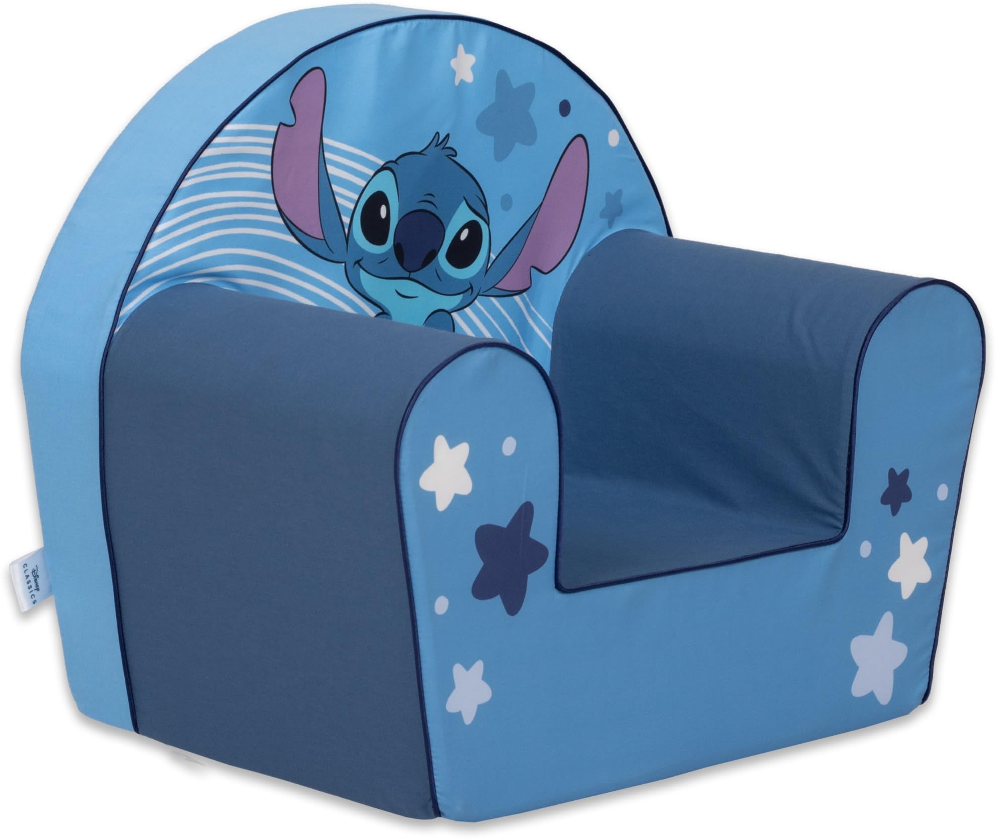 Disney Stitch – Fauteuil Enfant en Mousse, Confort Premium, Dossier Stable Anti-pli, Anti-basculement, Léger – Fabriqué en UE