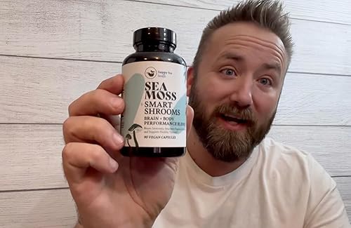 Miniatura 7 de Happy Fox Sea Moss + Smart Shrooms  Potenciador cerebral, apoyo inmunológico, suplementos energéticos, suplemento de hongos, melena de leones  90