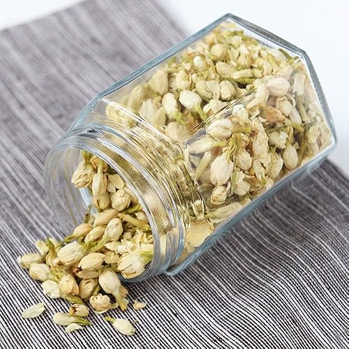 Vista 20 de Encheng Tarros hexagonales transparentes de 1.5 onzas, pequeños frascos de vidrio para miel con tapas (dorados), tarros Mason para hierbas