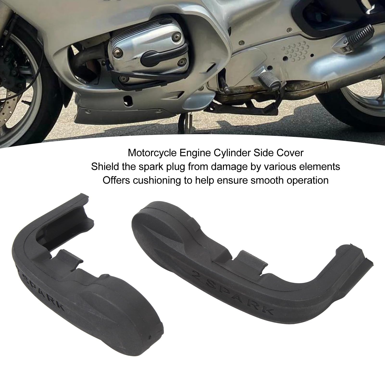 VOBOR Coperchio per Candele 2 PC, Coperchio Laterale del Cilindro Motociclistico per la Protezione del Cuscinetto per R1150RT R1150R R1150GS R1150RS