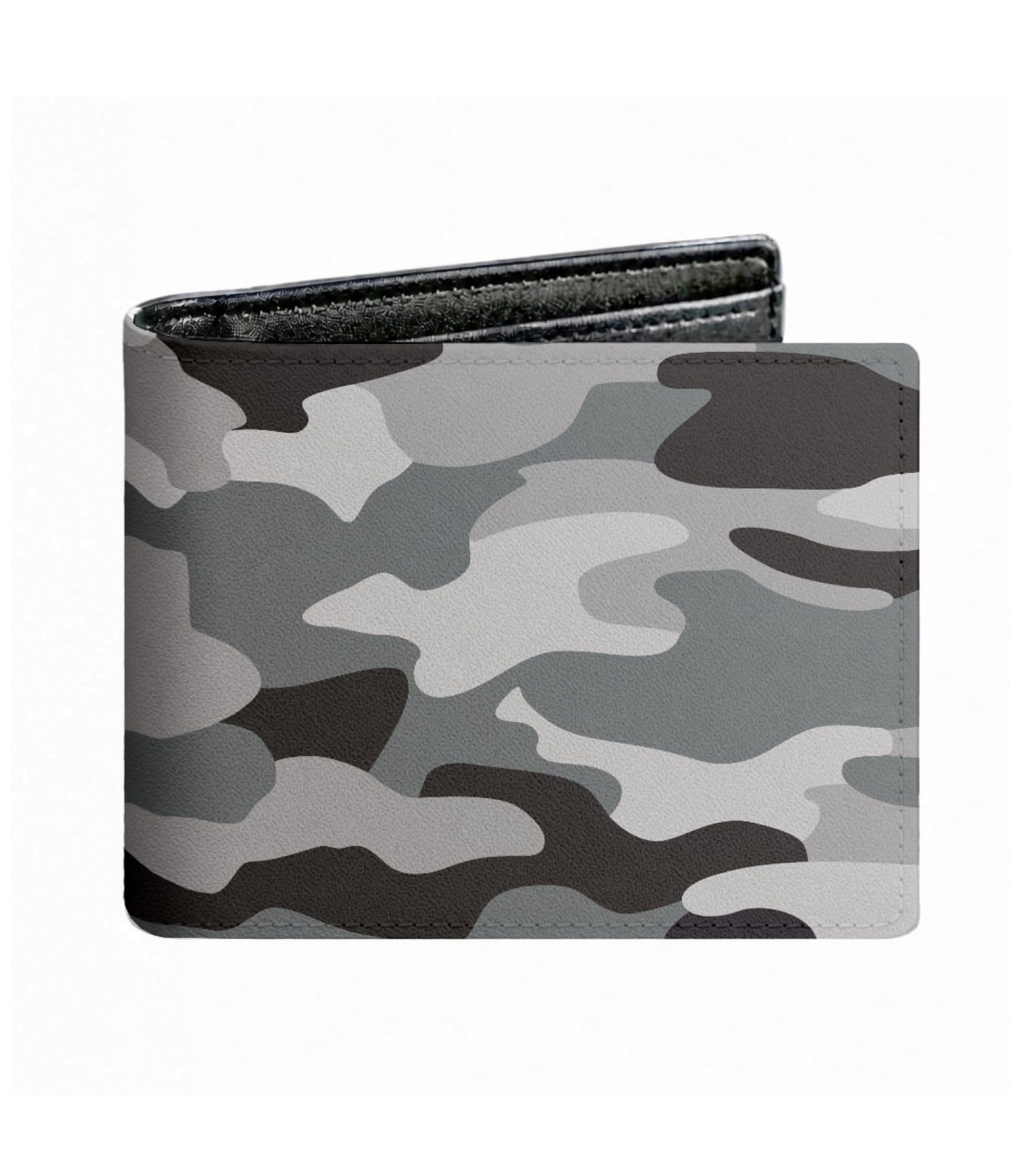 Credit Card Holder Wallet Rfid Blocking Kids Boys Bifold Teen Cool Cute for Cash with ID Window Cardholder Teenage Teenager, Black Grey