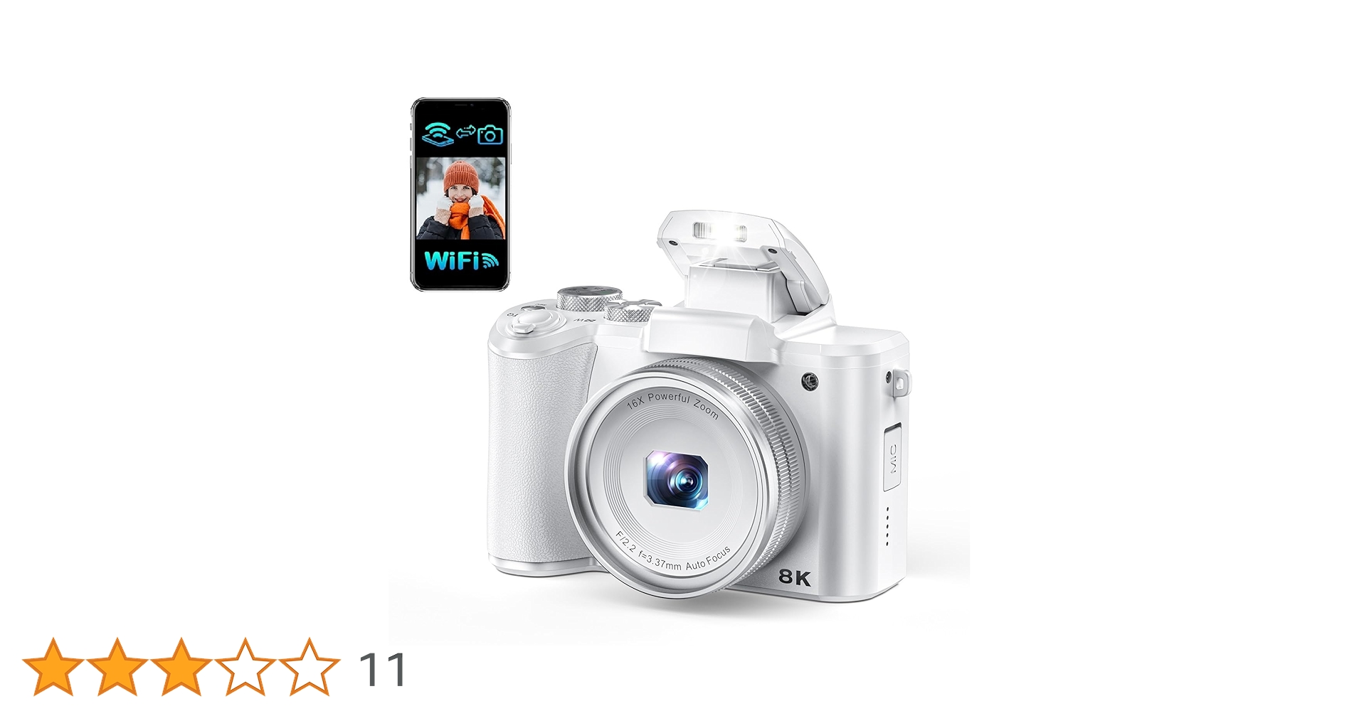 Amazon | 8K デジカメ 8800万画素 スマホに送れる デジタルカメラ