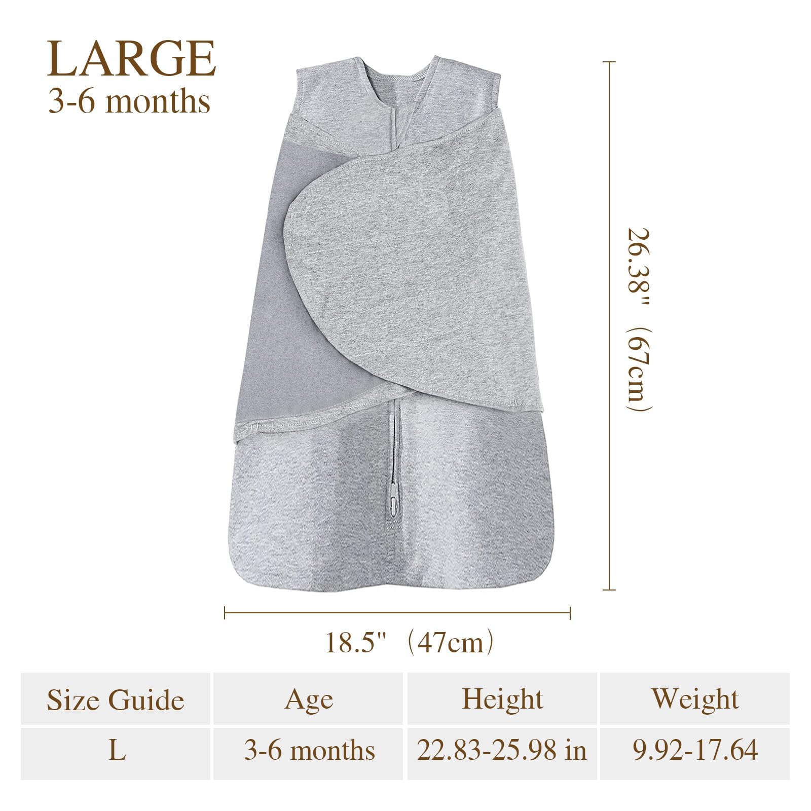 Coperta per neonati e bambini, coperta di transizione 100% cotone, coperta regolabile a 3 vie, TOG 1.0 (triangolo multicolore, 3-6 mesi)