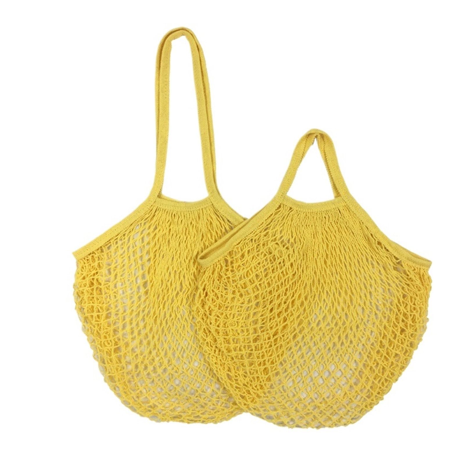 Genérico Handheld foldable shopping Cotton mesh bag, reusable fruit, Woven pocket hollowed out kitchen storage