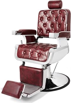 Artist hand Barber Chair Salon Chair Heavy Duty Hydraulic Recline for Hair Stylist Tattoo Salon Beauty Spa Chair Styling Equipment Red