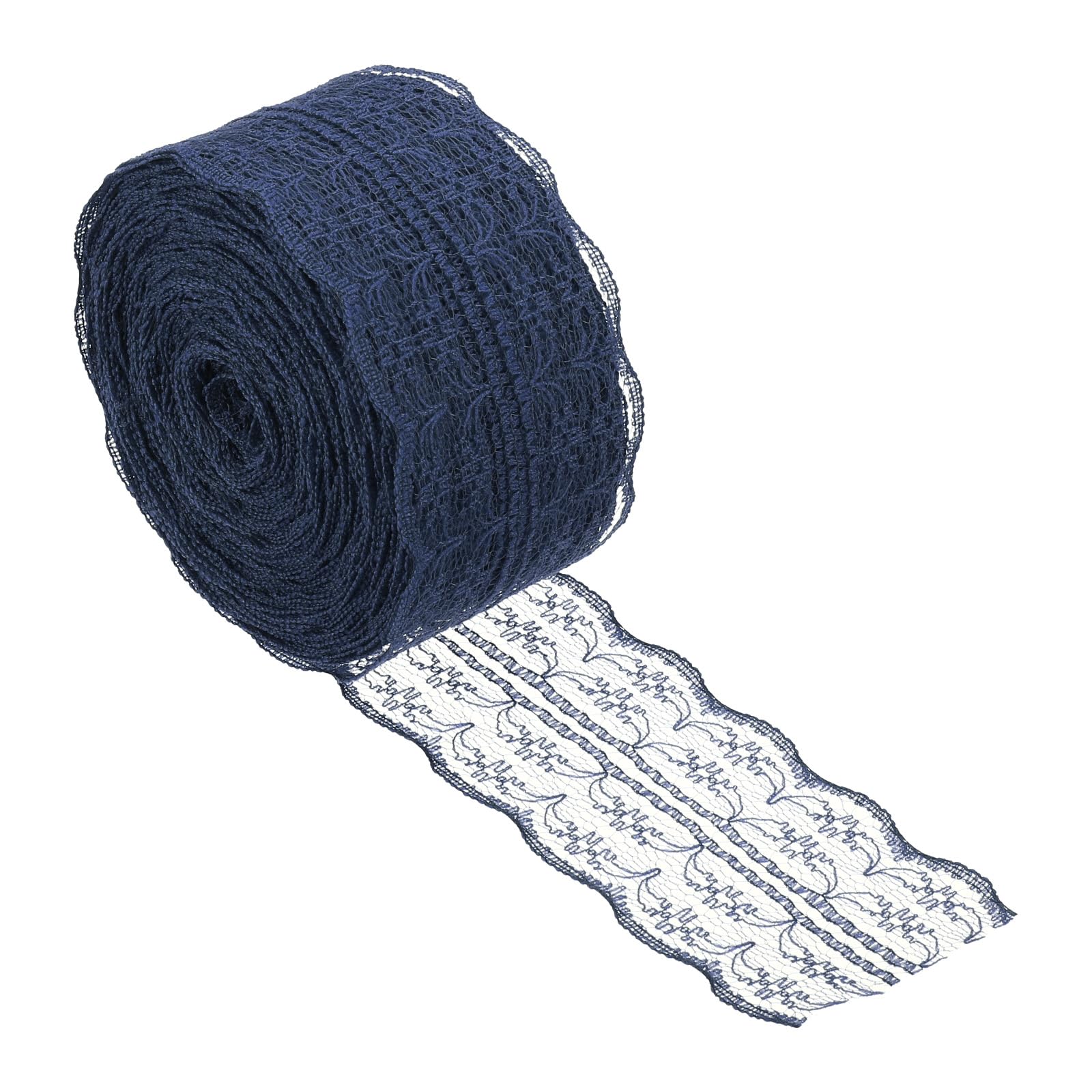 Cinta de encaje azul marino para costura manualidades envoltura de regalos y fiestas
