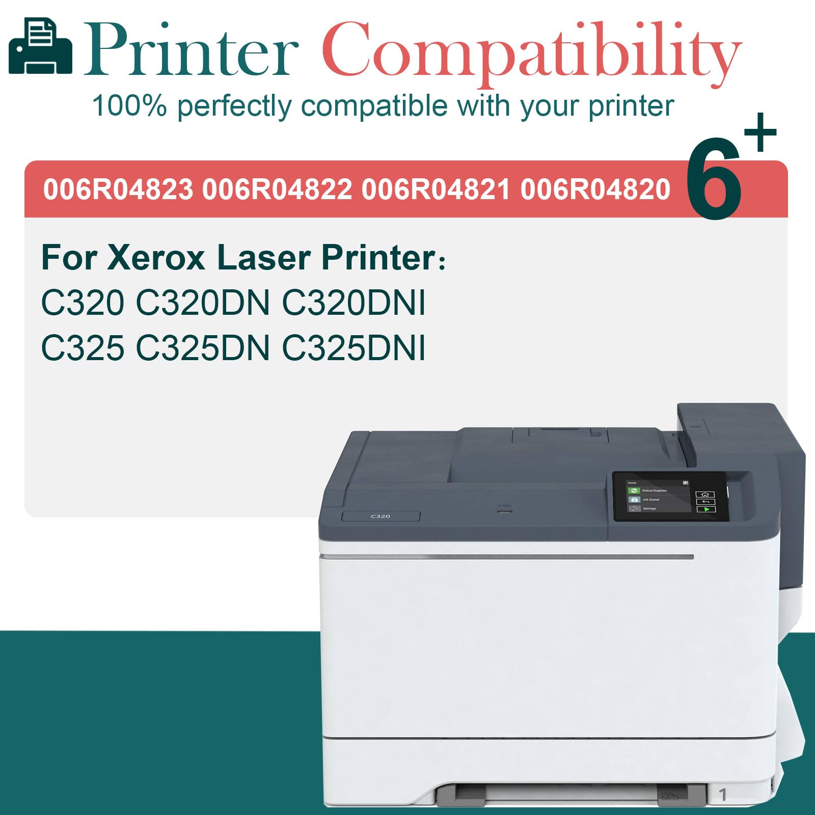 C320 C325 zamiennik kasety z tonerem magenta do 006R04821 kompatybilny z drukarką Xerox C320 C325 (1 magenta)