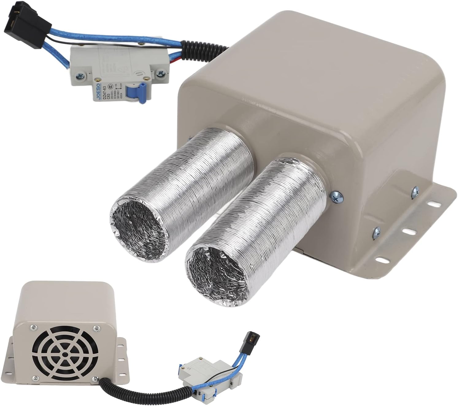 Car Electric Defrost Heater 800W Portable Metal Fast Heating Fan - Safe PTC Ceramic Heating, Silent Operation for Windshield Defrosting and Travel Warmth (12V)