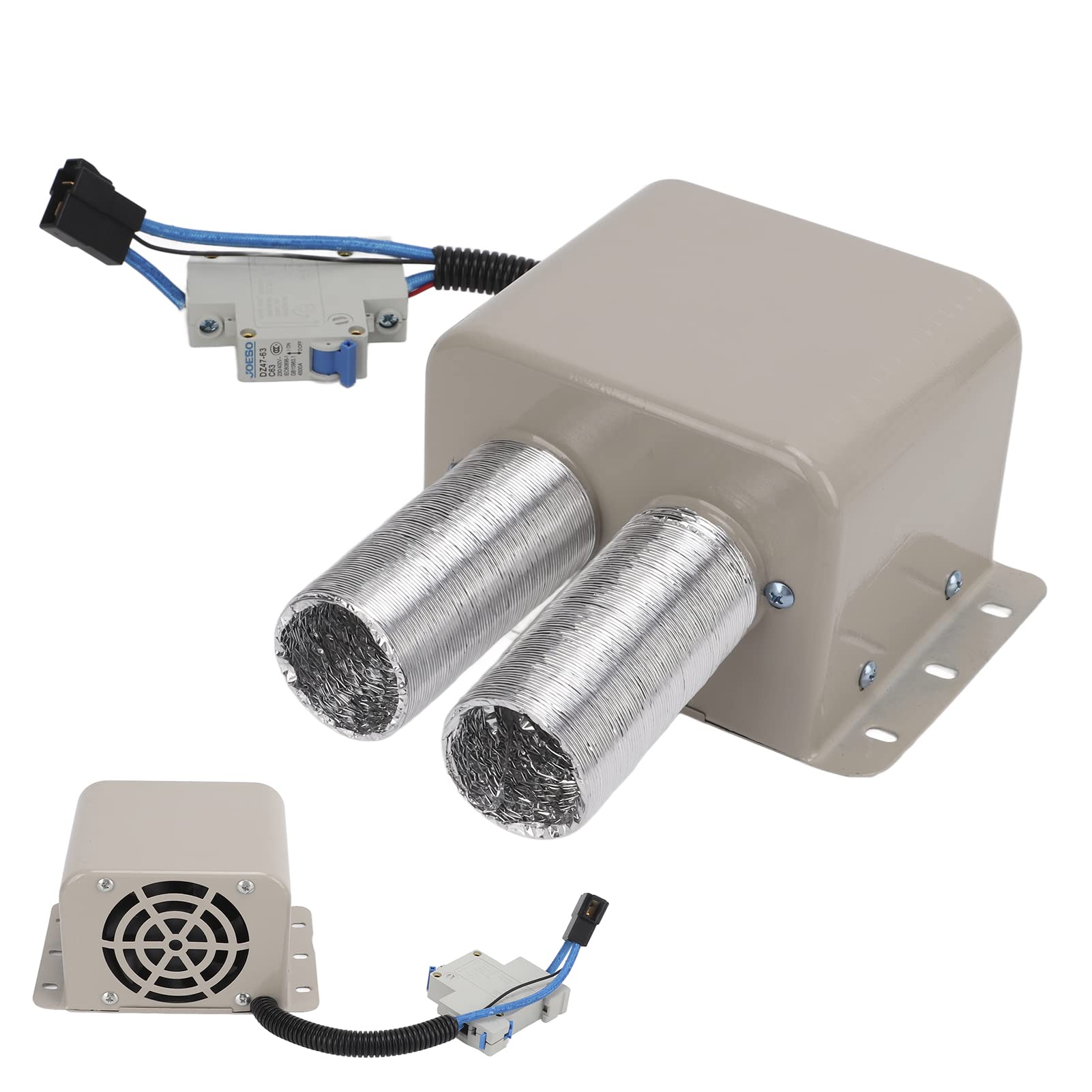 Calentador de descongelación eléctrico para automóvil 800W Ventilador de calefacción para parabrisas de automóvil de calentamiento rápido portátil con 2 orificios Desempañador (12V)