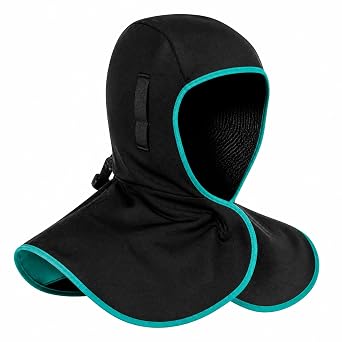 Full Protection Fireproof Welder Hood with Cape, 1 Piece Black