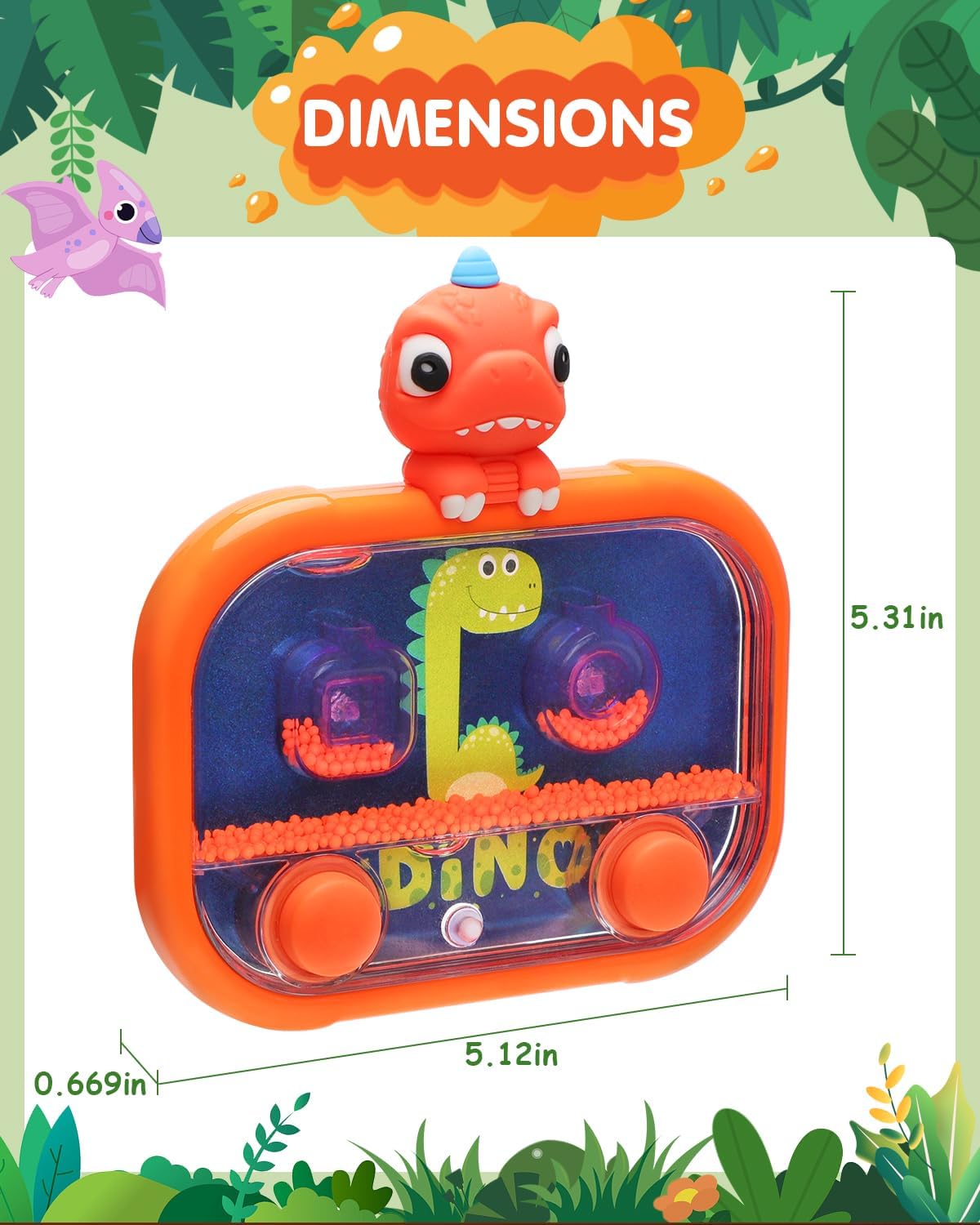 Handheld Water Game with Light – Water Ball Target Toy for Kids Ages 3 , Retro Fidget Toy, Screen-Free Car Travel Game, Road Trip Toy, Airplane Entertainment, Portable Autism-Friendly Gift