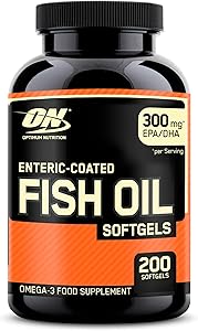 Optimum Nutrition Fish Oil, Omega 3 Fish Oil with Long Chain Fatty ...
