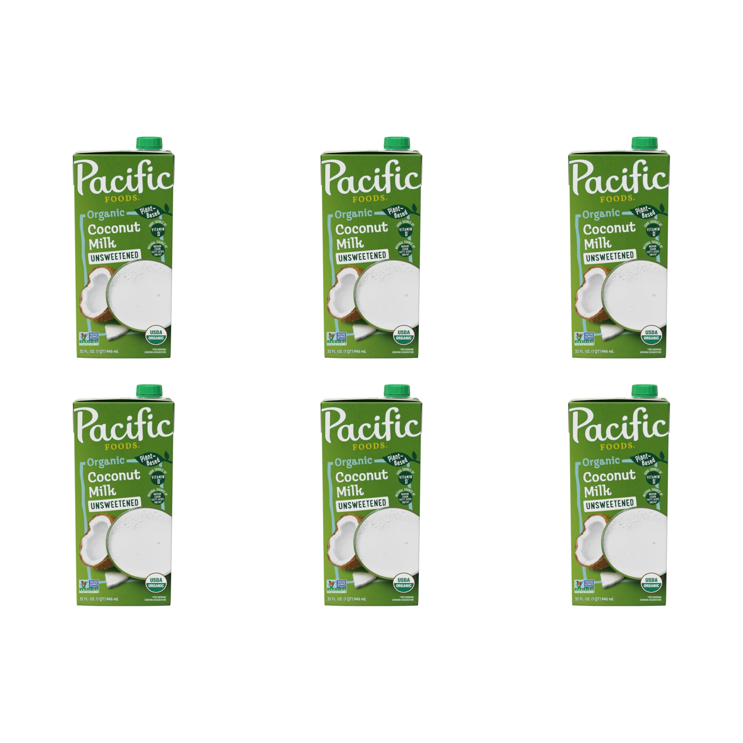 Pacific Foods Coconut Milk / 32 Fl Oz (Pack of 6) / 1 Coconut Milk Beverage