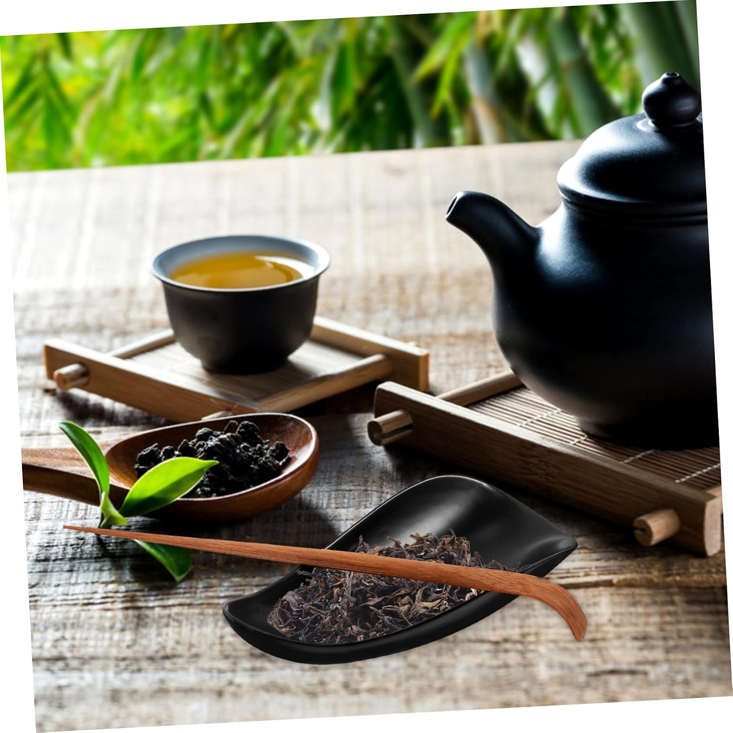 1 Set Tea Set Tea Scoop for Loose Tea Coffee Products Dosing Cup Tea Leaf Dosing Tray Loose Tea Scoop Kung Fu Tea Scoops Tea Shovel Porcelain Tea Spoon for Loose Tea Ceramics