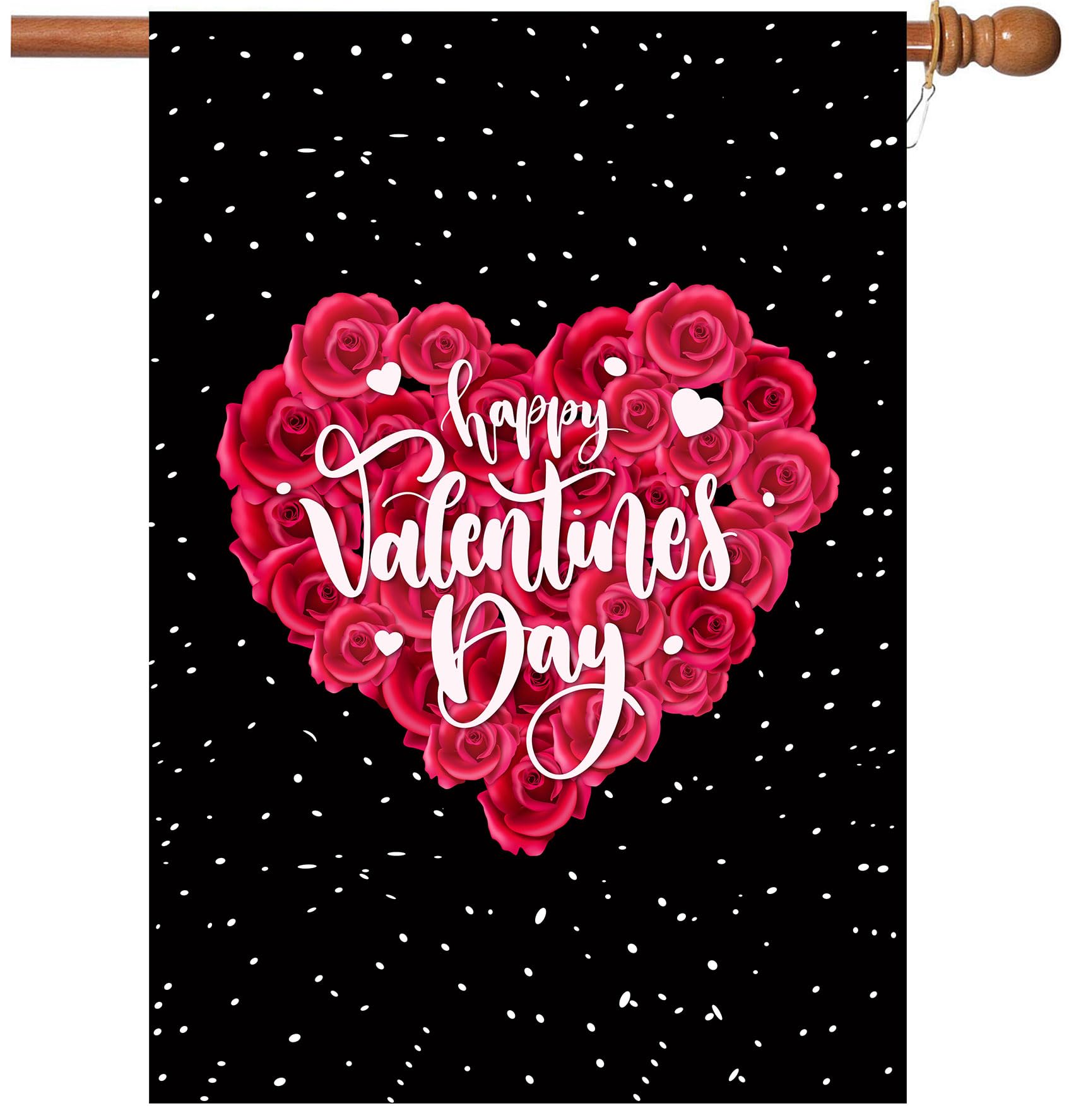 Valentine's Day Flag,28x40 Inch Valentine's Heart Garden Flag Valentine