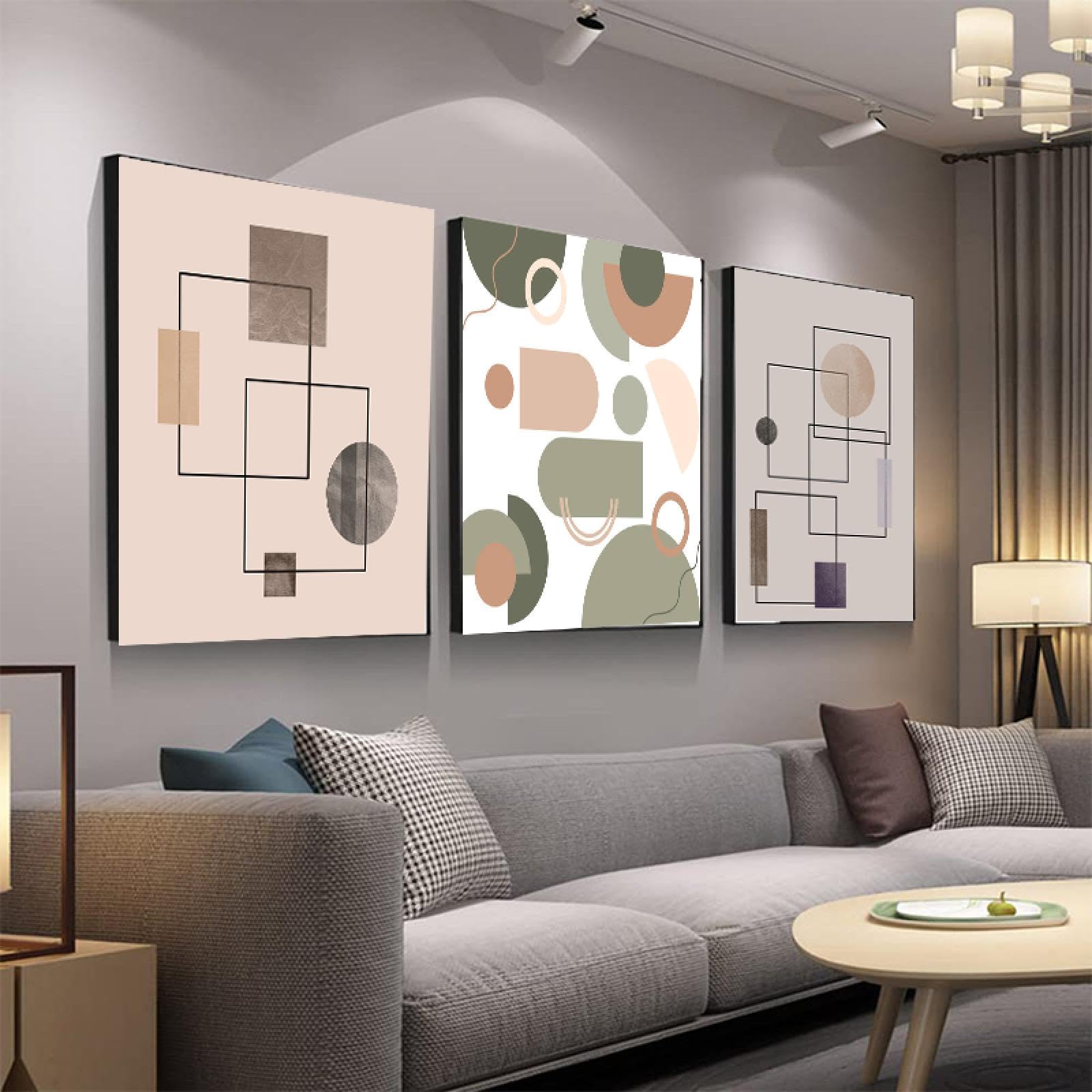 Art mural bloc de couleur géométrique naturel pour raviver une décoration murale de cuisine - 8