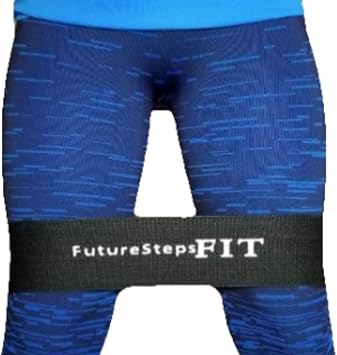 FUTURESTEPS Fabric Resistance Band - Exercise Band -Workout Band - Booty HIPS Legs Band - Squat or Glute Workout - One Piece - Non Rolling Design - Heavy Duty for Women and Mens