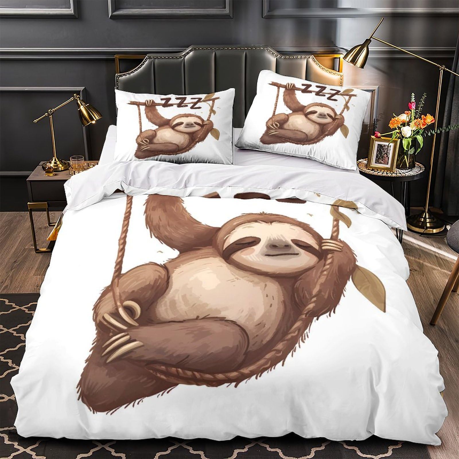 Housse de couette paresseux dessin animé 3D, le cadeau idéal pour gâter vos proches