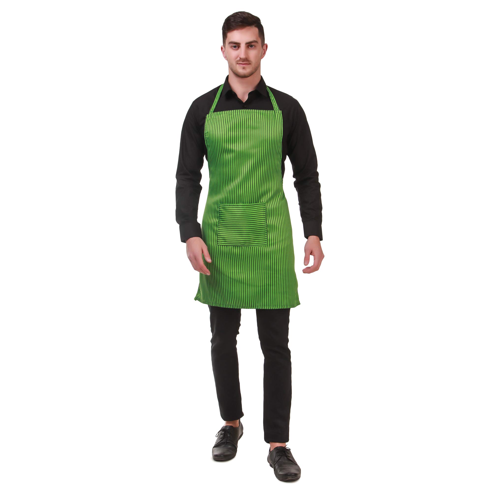 KODENIPR CLUB Men Women Cooking Kitchen Chef Apron, Zebra Lining, Poly/Cotton, (Pack of 1, Gauva Shade)