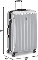 Vista 396 de Delsey Paris - Helium Aero - Maletas con laterales rígidos expandibles con ruedas giratorias, Rojo ladrillo