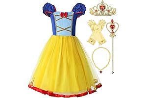 Graceful Girls' Elastic Waist Backless Princess Dress Costume