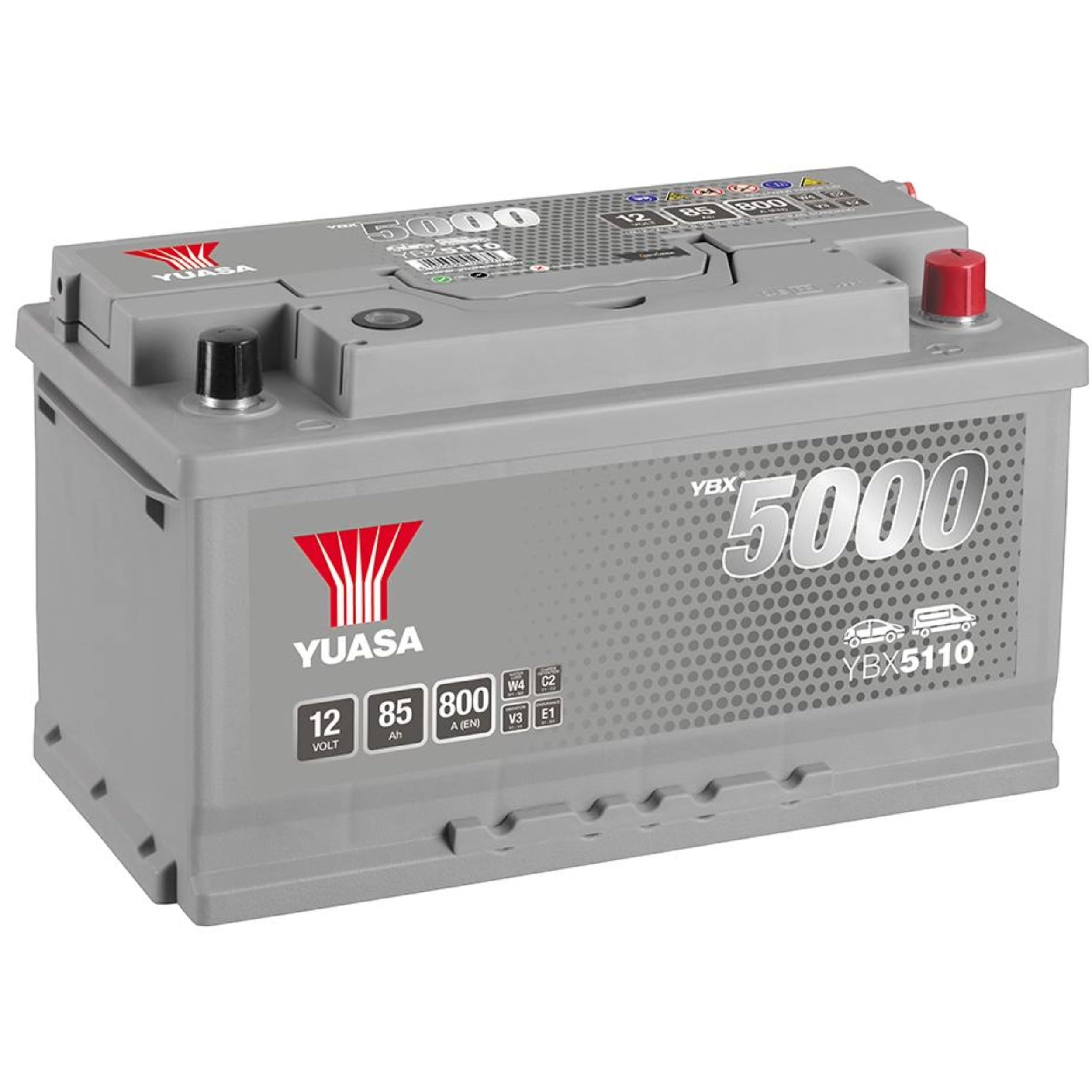 YBX5110 12V 85Ah 800A Yuasa Silver High Performance 4yr Warranty battery