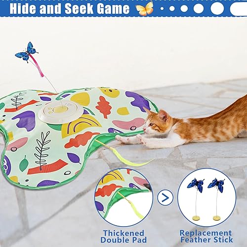 Miniatura 6 de Hide and Seek - Juguetes interactivos para gatos, varita interactiva, juguetes automáticos para gatos de interior, recargable por USB