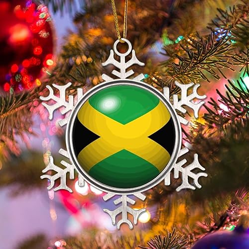 Vista 137 de Bandera de Kenia, adornos colgantes para árbol de Navidad, copo de nieve nacional, adorno de metal, recuerdo de Navidad, regalo de Kenia, decoración