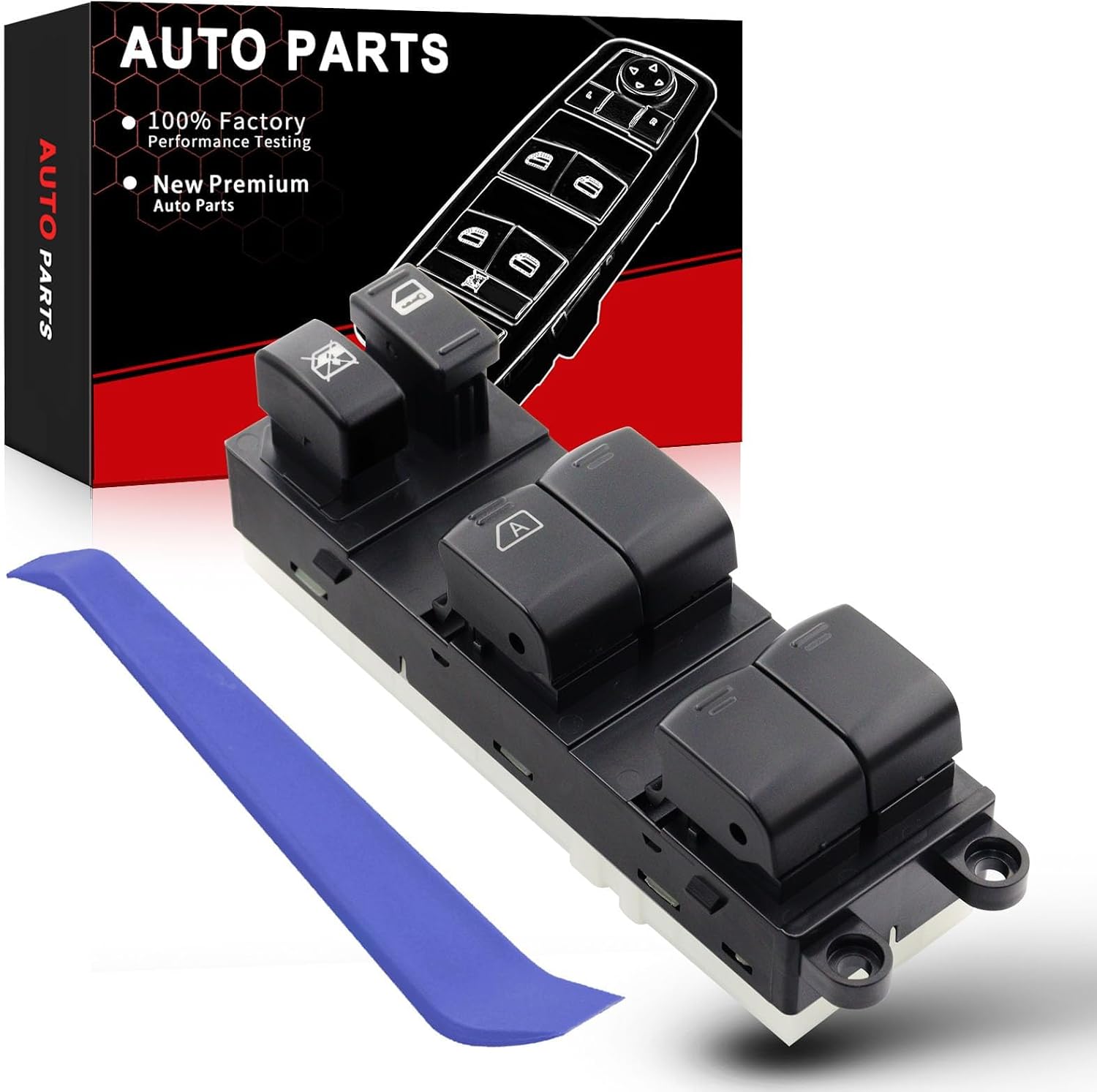 Master Power Window Switch for:-Nissan Pathfinder 2005 2006 2007 2008, Sentra 2008 2009 2010 2011 2012 Front Left Driver Side Replace OE# 25401-ZJ60A, 25401-9W100