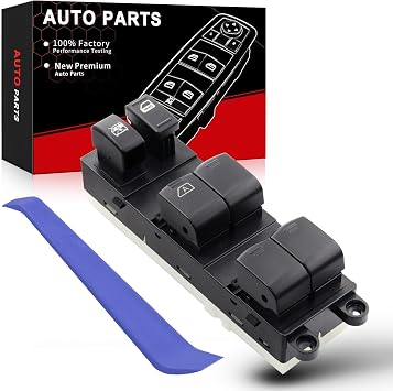 Master Power Window Switch for-Nissan Pathfinder 2005 2006 2007 2008, Sentra 2008 2009 2010 2011 2012 Front Left Driver Side Replace OE# 25401-ZJ60A, 25401-9W100