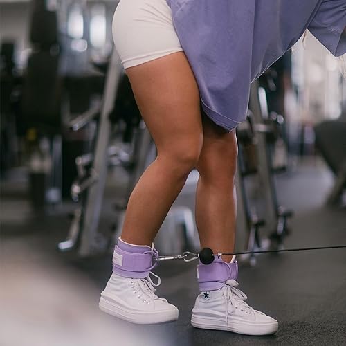 Miniatura 6 de UPPPER Correas de tobillo para máquinas de cable (par)  Doble anillo en D, ajustable, acolchado para mayor comodidad  Ideal para patadas,